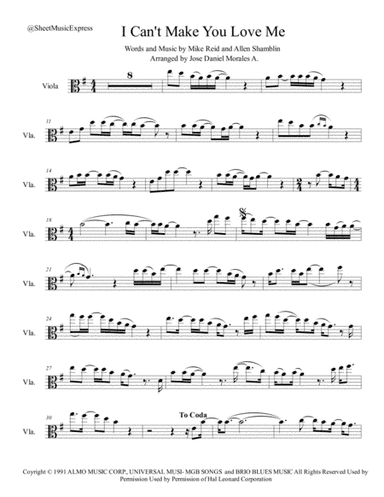 I Can't Make You Love Me (arr. Jose Daniel Morales A.)