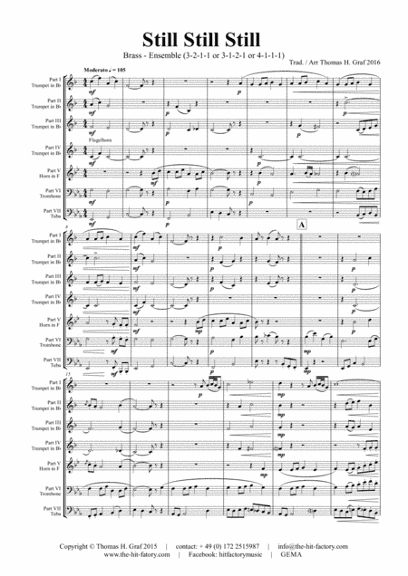 Still Still Still - Christmas song  - 7 Parts - Brass Ensemble (arr. Thomas H. Graf)