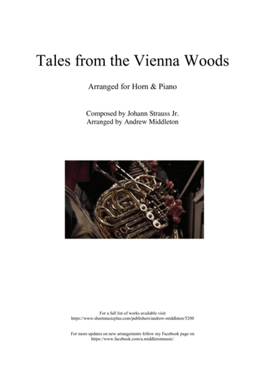 Tales from the Vienna Woods arranged for Horn and Piano (arr. Andrew Middleton)