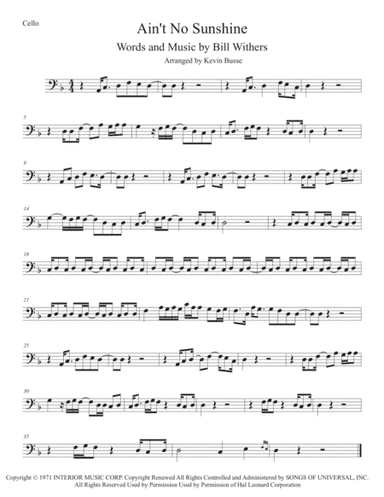 Ain't No Sunshine (arr. Kevin Busse)