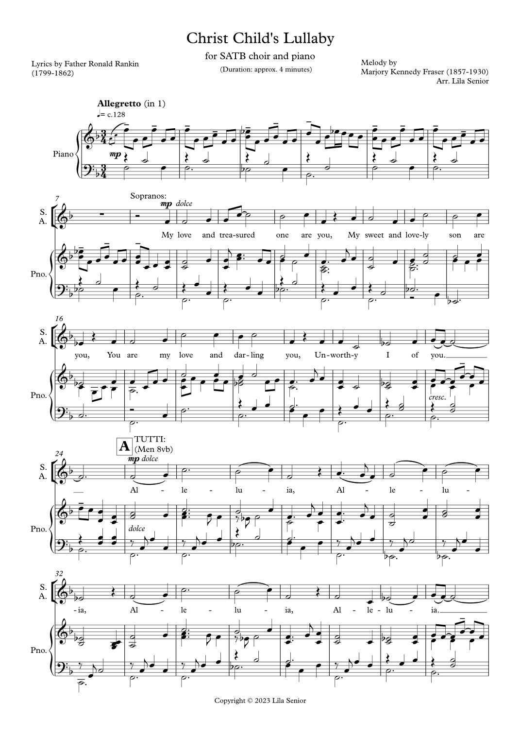 Christ Child's Lullaby (Tàladh Chrìosda) (arr. Lila Senior)
