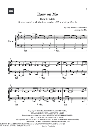 Easy On Me (arr. Elis)