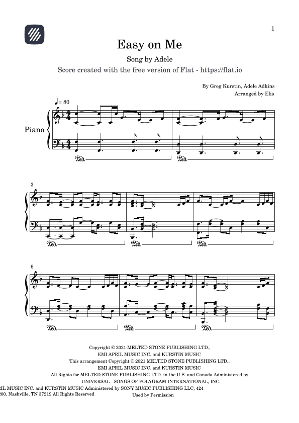 Easy On Me (arr. Elis)