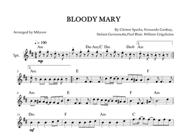 Bloody Mary (arr. Milanov)