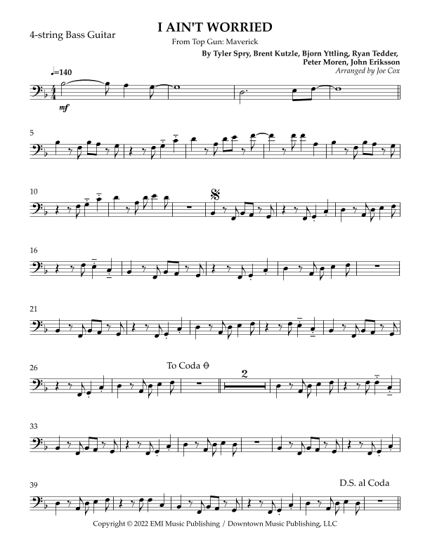 I Ain't Worried (arr. Joe Cox)