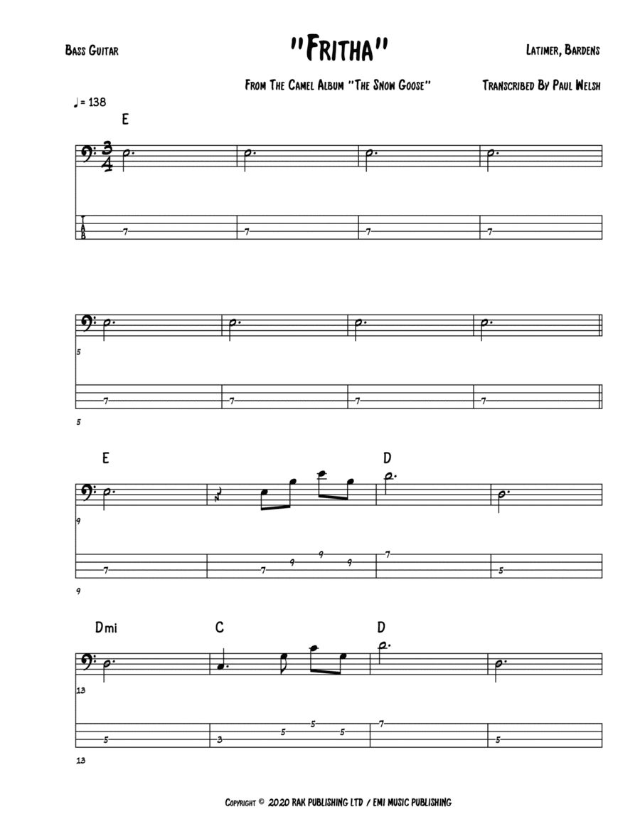 Fritha (arr. Accubass)