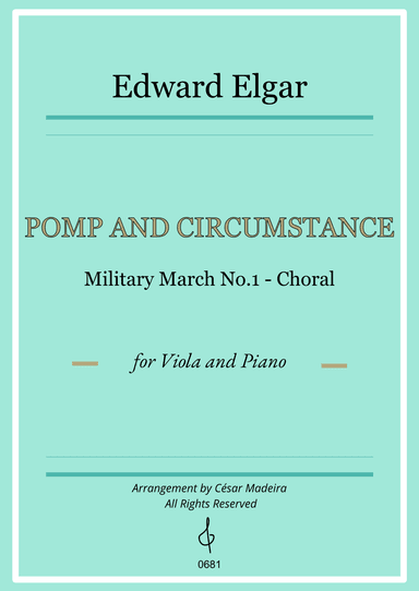 Pomp and Circumstance No.1 - Viola and Piano (Full Score) (arr. César Madeira)