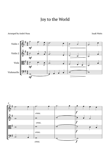 Joy to the World (arr. André Nusa)