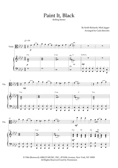 Paint It, Black (arr. Cadu Barcelos)