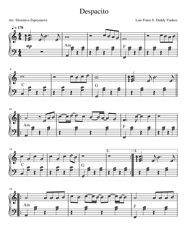 Despacito (arr. Desislava Zapryanova)