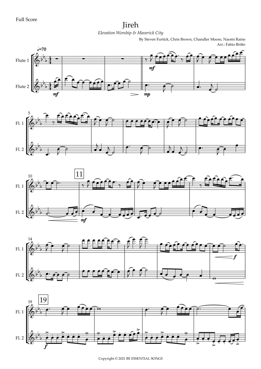 Jireh (arr. Fabio Britto)