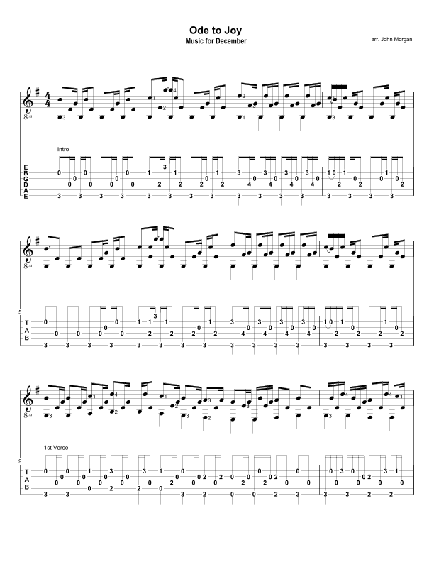 Ode to Joy (arr. John David Morgan)