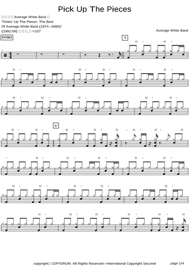 Pick Up The Pieces (arr. COPYDRUM)