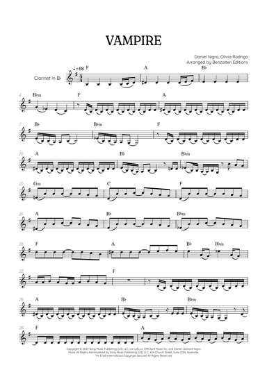 Vampire (arr. Benzaiten Editions)