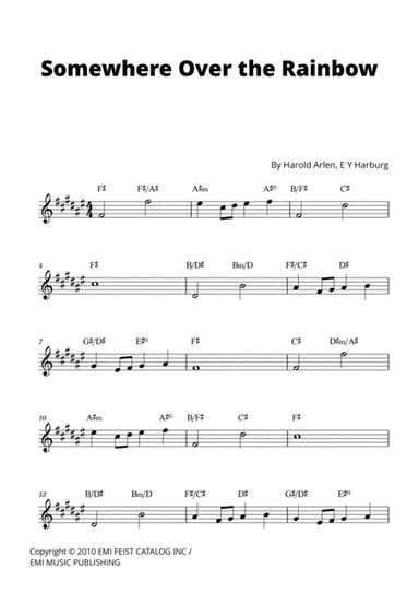 Over The Rainbow (arr. Cadenza Editions)