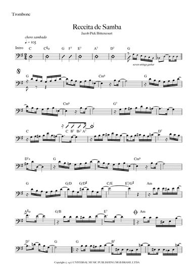 Receita De Samba (arr. Fabio Carrilho)