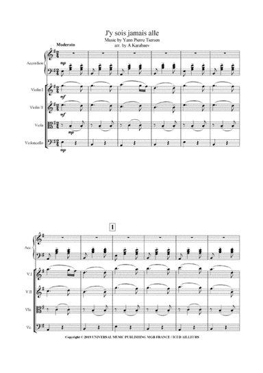 J Y Suis Jamais Alle (arr. A.Karabaev)