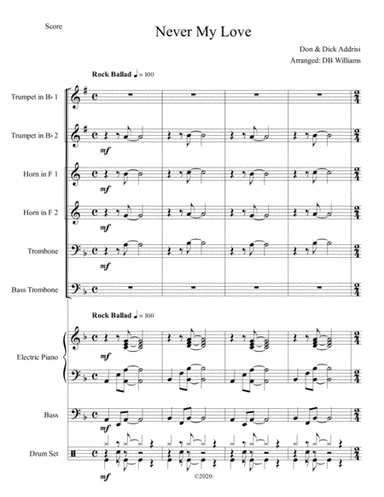 Never My Love (arr. DB Williams)