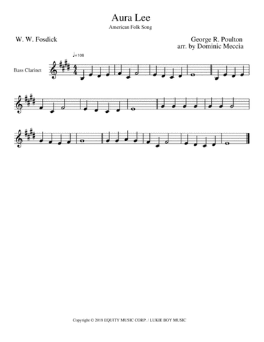 Aura Lee (arr. Dominic Meccia)