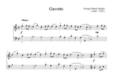 Handel Gavotte in C Major (arr. Ben Choupak)