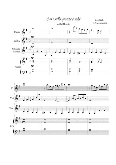 Aria sulla IV corda. Quartet (arr. Ester Alessandrini)