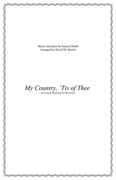 My Country 'Tis of Thee - Score Only (arr. David M. Sterrett)