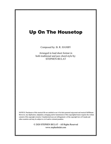 Up On The Housetop - Lead sheet arranged in traditional and jazz style (key of F) (arr. Stephen Bulat)