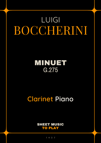 Minuet Op.11 No.5 - Bb Clarinet and Piano (Full Score and Parts) (arr. César Madeira)
