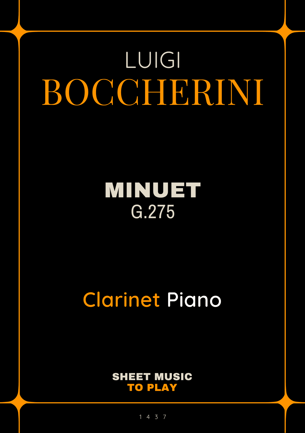 Minuet Op.11 No.5 - Bb Clarinet and Piano (Full Score and Parts) (arr. César Madeira)
