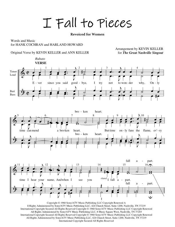 I Fall To Pieces (arr. Kevin Keller)