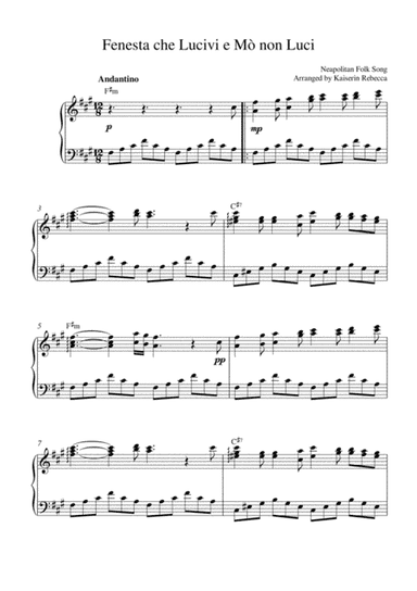 Fenesta che Lucivi e Mò non Luci (arr. Kaiserin Rebecca)