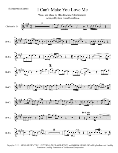 I Can't Make You Love Me (arr. Jose Daniel Morales A.)