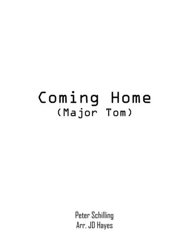 Major Tom (coming Home) (arr. JD Hayes)