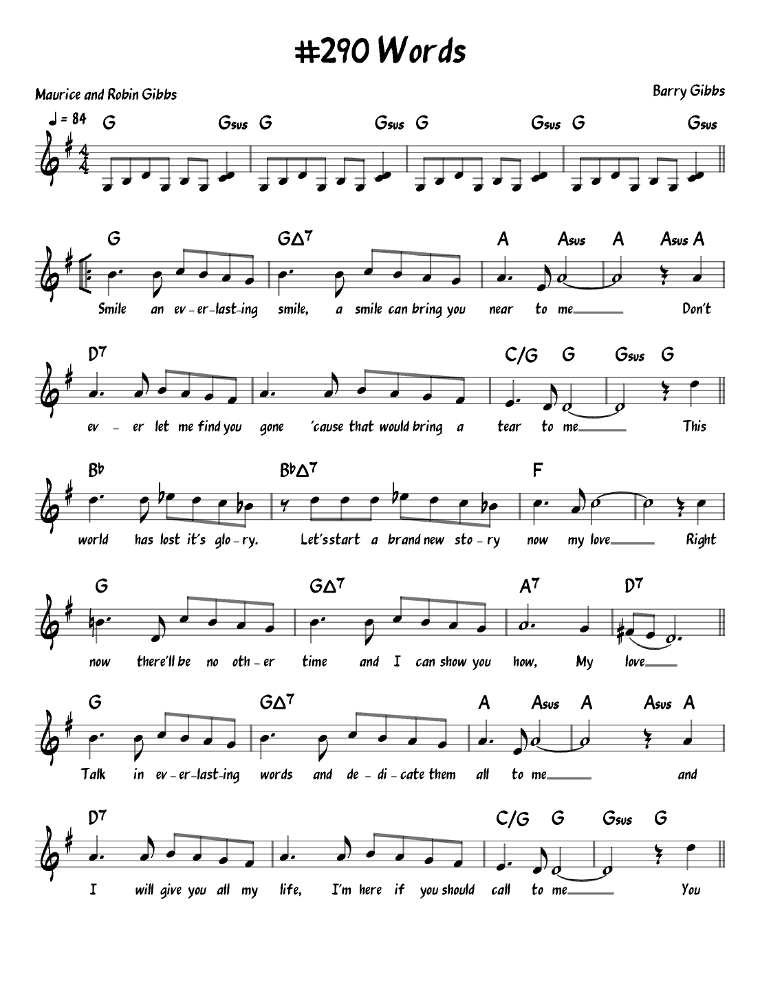 Words (arr. John Fries)