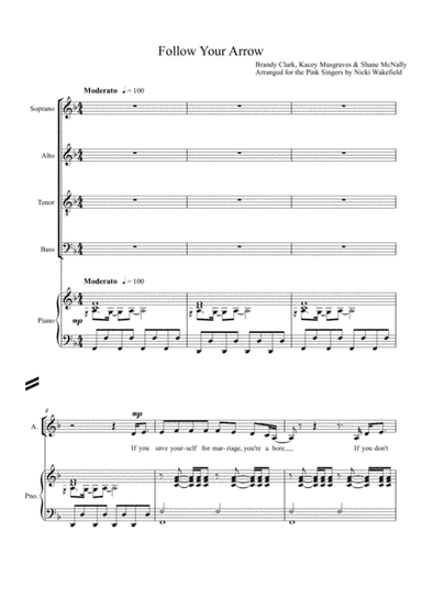Follow Your Arrow (arr. Nicki Wakefield)