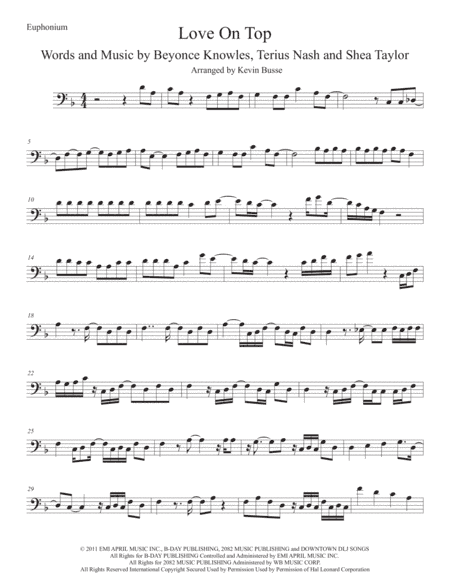 Love On Top (arr. Kevin Busse)