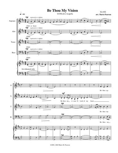 Be Thou My Vision (SLANE) (arr. Mario Pearson)