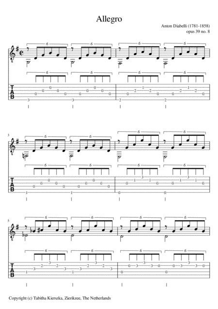 Allegro in G (arr. Tabitha Kierszka)
