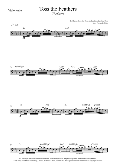 Toss The Feathers (arr. Fernando Britto)