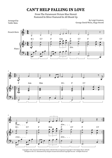 Can't Help Falling In Love (arr. Valdir Maia)