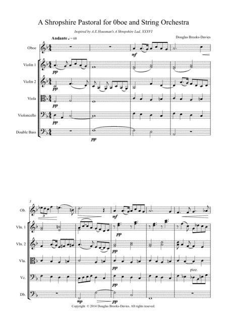 A Shropshire Pastoral for Oboe and String Orchestra