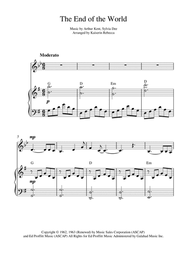 The End Of The World (arr. Kaiserin Rebecca)