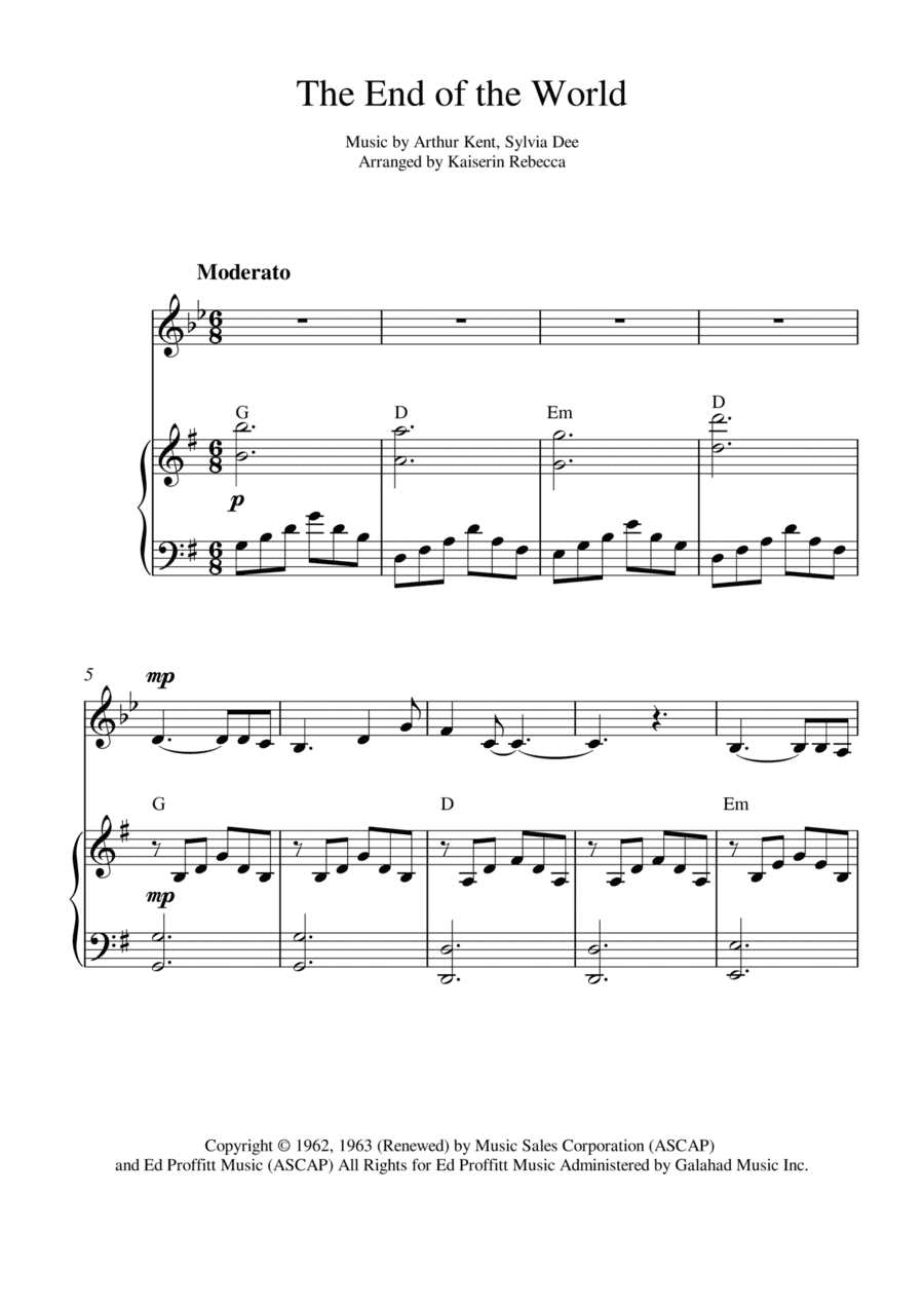 The End Of The World (arr. Kaiserin Rebecca)