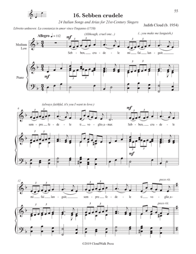 24 Italian Songs and Arias for 21st-Century Singers, No. 16 Sebben crudele