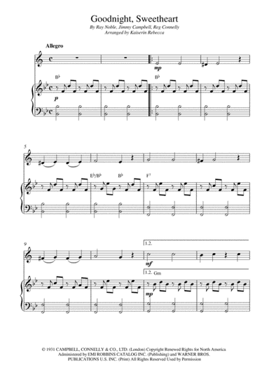 Goodnight Sweetheart (arr. Kaiserin Rebecca)