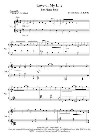 Love Of My Life (arr. Eduardo Barros)