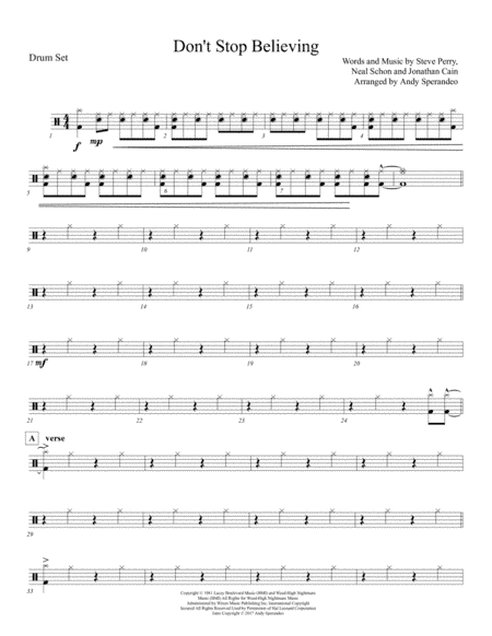Don't Stop Believin' (arr. Andy sperandeo)