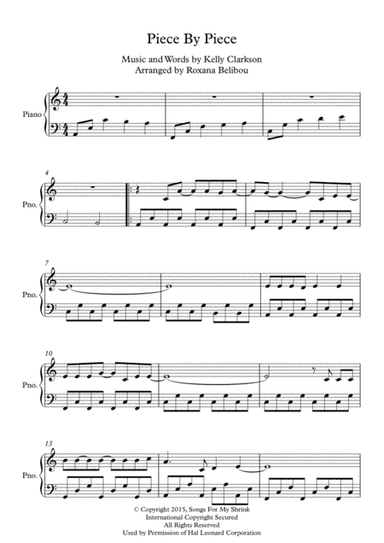 Piece By Piece (arr. Roxana Belibou)