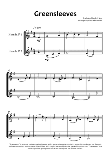 Greensleeves (arr. Glauco Fernandes)
