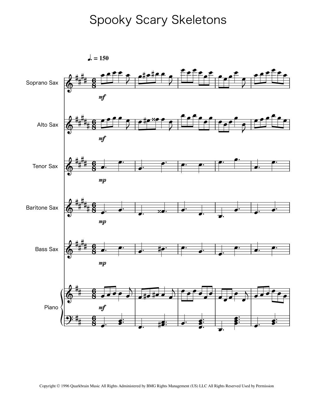 Spooky Scary Skeletons (arr. Ygor Nunes)